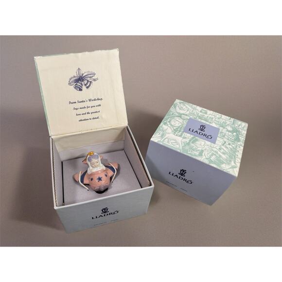 Lladro Santa's Workshop Little Aviator 1996 Ornament Mint In Box 6502 Vintage - Picture 1 of 12